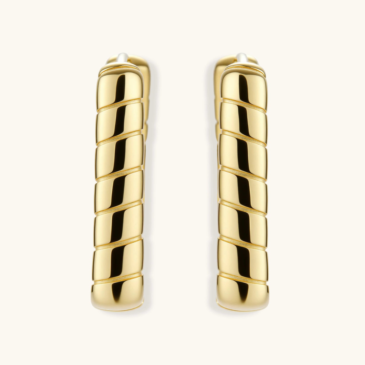 Bamboo Huggie Hoops