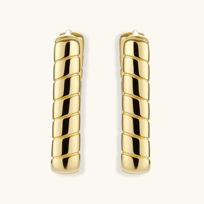 Bamboo Huggie Hoops