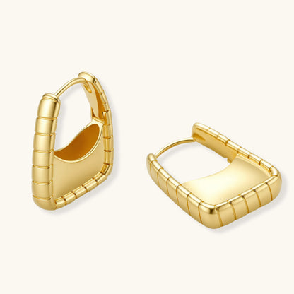 Bamboo Huggie Hoops