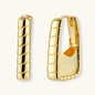 Bamboo Huggie Hoops