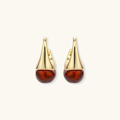 Amber Flow Drop Earrings